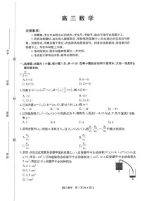 金太阳河南省2026届高三下学期3月开学联考数学试卷（含答案）
