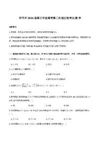 贵州省毕节市2026届高三下学期3月第二次适应性考试数学试卷含答案（word版+pdf版）