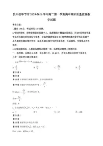 2025—2026学年贵州省毕节市高二第一学期高中期末质量监测数学试卷【附解析】