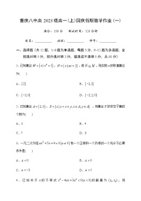 高中数学人教A版 (2019)必修 第一册第一章 集合与常用逻辑用语本章综合与测试练习题