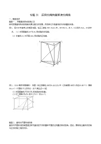 专题21 运用空间向量解决空间角-2021年高考数学微专题复习（新高考地区专用）练习