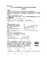 河南省2021届高三下学期3月普通高中毕业班高考适应性测试文科数学试题 Word版含答案