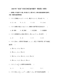 广东省广州市天河区2020届高三高考一模数学（理）试题 Word版含解析