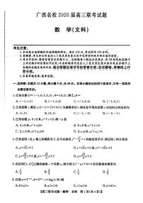 2020届广西名校高三上学期联考数学（文）试题（PDF版）