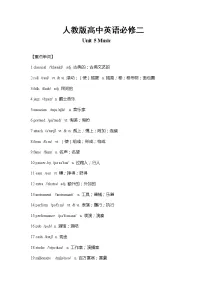 高中英语人教版 (新课标)必修1&2Unit 5 Music学案及答案
