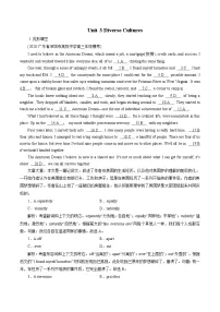 人教版 (2019)必修 第三册Unit 3 Diverse Cultures复习练习题