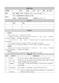 高中外研版 (2019)Unit 1 Food for thought教案设计