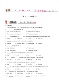 练习11 主语从句-2021-2022学年【补习教材·寒假作业】高二英语(牛津译林版)
