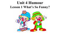 英语选择性必修 第二册Lesson 1 What’s So Funny?教课ppt课件