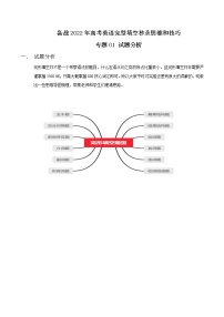 专题01 试题分析-备战2022年高考英语完形填空秒杀思维和技巧