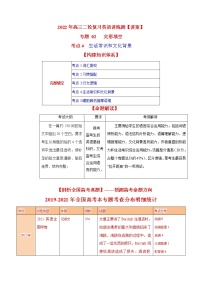 专题02  完形填空  考点4 生活常识和文化背景 2022年英语二轮复习讲 练 测 -讲案