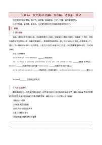 专题06  短文类02（投稿、宣传稿、请假条、日记）-2022年新高考英语新题型写作专项解读与训练