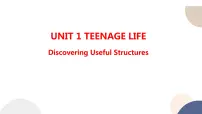 高中英语Unit 1 Teenage life课堂教学课件ppt