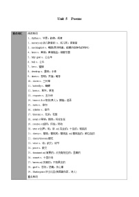 专题31.选择性必修第3册 Unit 5 Poems---2023届高三英语总复习 (人教版2019)