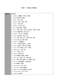 专题32.选择性必修第4册 Unit 1 Science Fiction---2023届高三英语总复习 (人教版2019)