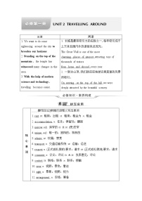 人教版高考英语一轮总复习必修第1册 UNIT 2 TRAVELLING AROUND课时学案