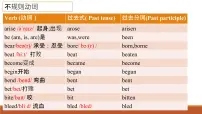 2023届高三英语一轮复习不规则动词过去式变形课件