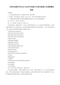 2023普通中学高三下学期第三次调研测试英语PDF版含解析