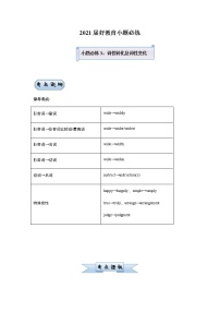 高中英语高考 2021届小题必练3 词性转化及词性变化（学生版） docx