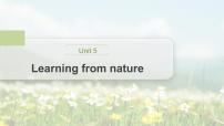 高中英语外研版 (2019)选择性必修 第三册Unit 5 Learning from nature一等奖课件ppt