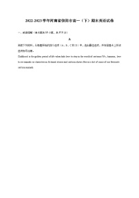 2022-2023学年河南省信阳市高一（下）期末英语试卷（含解析）