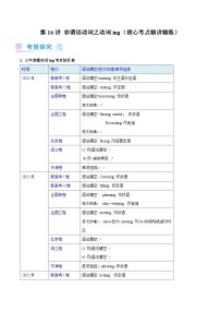 2024年高考英语一轮复习考点精讲精练（全国通用）第16讲非谓语动词之动词ing（Word版附解析）