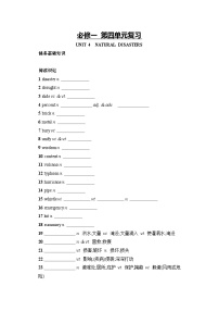 高中英语人教版 (2019)必修 第一册Unit 4 Natural disasters达标测试