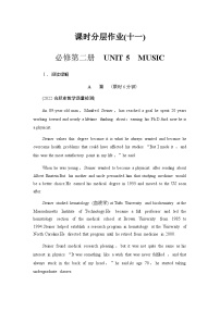 人教版高考英语一轮复习课时分层作业11必修第二册 UNIT 5 MUSIC含答案