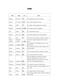 人教版 (2019)必修 第一册Unit 4 Natural disasters课堂检测