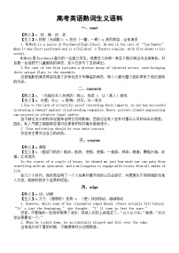 高中英语2024届高考试题熟词生义语料（共12组）