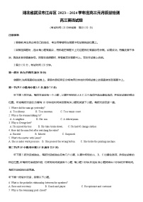 05，湖北省武汉市江岸区2023-2024学年高三上学期元月质量检测英语试题