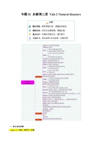 【寒假作业】译林版2020 高中英语 高一寒假巩固提升训练 专题02 必修第三册 Unit 2 Natural disasters（知识讲解 高考必考题型练）-练习.zip