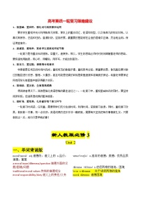 新人教版必修第三册 Unit 2-2024年高考英语一轮复习重难词汇过关练（人教版2019）