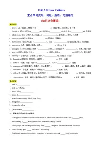 英语必修 第三册Unit 3 Diverse Cultures精品练习题