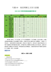 【热点题型归纳+演变】2024年高考英语专题训练 专题09 阅读理解之主旨大意题-试卷