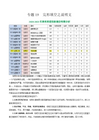 【热点题型归纳+演变】2024年高考英语专题训练 专题19 完形填空之说明文-试卷