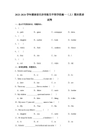 2023-2024学年湖南省长沙市航空中职学校高一（上）期末英语试卷