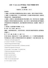 安徽省合肥市第一中学2023-2024学年高二下学期期中英语试卷（Word版附解析）