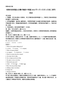 安徽省卓越县中联盟皖豫名校联盟2024届高三下学期5月（三模）联考英语试卷（Word版附解析）