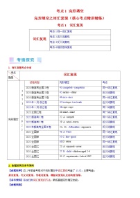 专题1 完形填空之词汇复现（教师版+学生版）