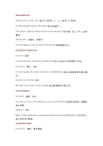 高中英语考试常考形近词