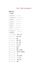 2025版高考英语全程一轮复习基础过关练习必修第三册Unit5Whatanadventure外研版