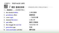 新课标高考英语一轮复习必修第一册UNIT1 TEENAGE LIFE课件