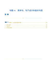 新高考英语二轮复习讲练测专题06 简单句、句子成分和基本句型（练习）（2份打包，原卷版+解析版）