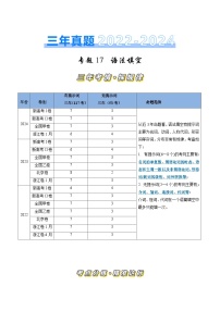 三年（2022-2024）高考英语真题分类汇编（全国通用）专题17 语法填空（解析版）