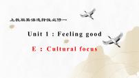 英语选择性必修第一册Unit 1 Feeling goodCulture focus优秀备课ppt课件