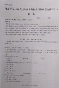 河北省2024-2025学年高三上学期大数据应用调研联合测评（I）英语试题