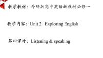 必修 第一册Unit 2 Exploring English图文ppt课件