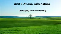 外研版 (2019)Unit 6 At one with nature备课课件ppt