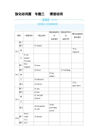 备战2025年高考英语精品教案 第二部分 学透语法 强化动词篇 专题三 谓语动词（Word版附解析）